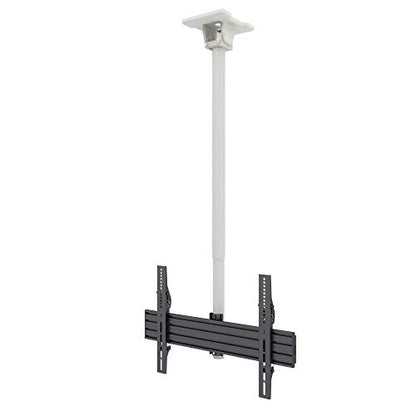 Kanto CM600W Telescoping Ceiling TV Mount for 37 to 70-inch TVs | Hanging TV Bracket with 23" of Height Adjustment | Tilt & Swivel Design | 360° Rotation | Hidden Cable Management | White - style: Indoor - For 37" to 70" TVs - White