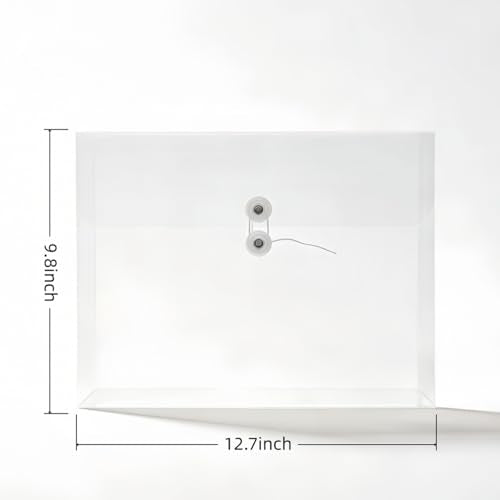 18 Packs Legal Size Plastic Envelopes, Clear, Transparent