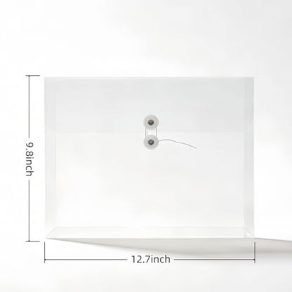 18 Packs Legal Size Plastic Envelopes, Clear, Transparent