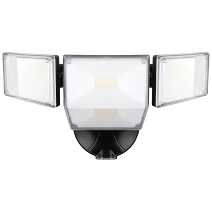 85W 10000LM Dusk to Dawn Outdoor Lighting, 4-Head Super Bright LED Flood Light, 5000K Daylight, IP65 Waterproof Hardwired Exterior Security Light for House Garage, Yard, Backyard (Black) - color: Black