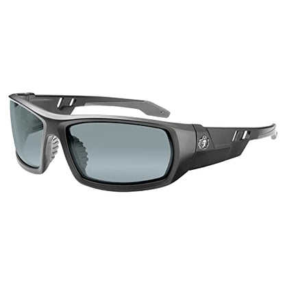 Ergodyne Skullerz ODIN Safety Glasses Sunglasses, Impact Resistant Z87.1+ - color: Matte Black Frame, Silver Mirror Lens