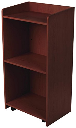 Displays2go Hostess Station, Mahogany - color: Mahogany