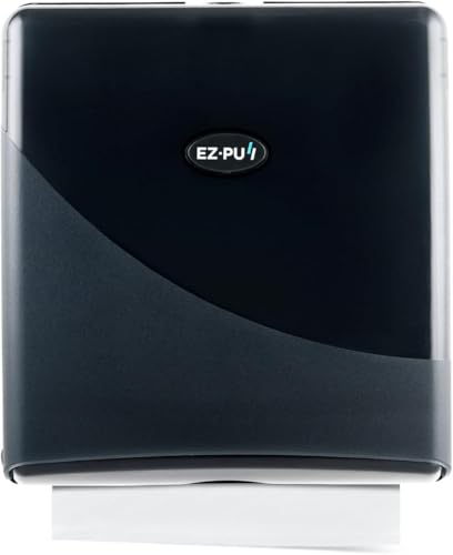 EZbrnd Wall Mount SLIMFOLD Hand Towel Dispenser for Kitchen/Washroom/Office/RV/Airbnb, Pearl Black, 3210B-EZ - color: Wall Mount Black