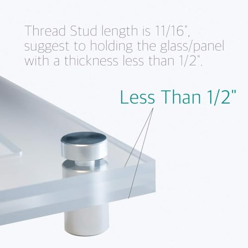 Lantee 12 Pack 3/4 x 1 Inch Sign Standoff Mounts, Stainless Steel Glass Standoff Holder with Rubber Gaskets, Brushed Finish Advertising Hardware for Acrylic Picture Frames, Wall Mounted Display Screws - color: Silver, size: 3/4" x 1" / 19 x 25mm