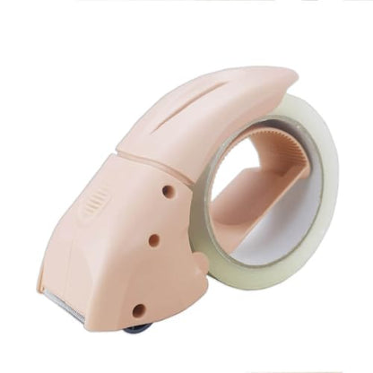 ABEL EVO Packing Tape Dispenser, Light Pink, 2 Inch Wide Ergonomic Tape Gun for Packing Boxes, Shipping Moving Mailing Box Sealing Carton Packaging, Lightweight Hand-held Heavy Duty Tape Cutter - color: Light Pink
