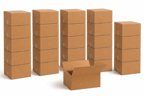 BOX USA Moving Boxes Holds 65lbs, 15"L x 10"W x 6"H (25-Pack) Small - Corrugated Cardboard Box for Shipping, Mailing, Packing, Packaging and Storage - size: Small 25-Pk 15x10x6"