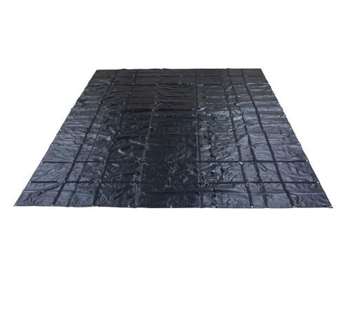 Mytee Products 20' x 24' Flatbed Truck Tarps Heavy Duty Steel Machinery Tarp - Black - size: 20' x 24' (6' Drop)