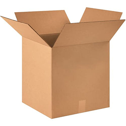 BOX USA 25 Pack of Heavy-Duty Corrugated Cardboard Boxes, 15" L x 15" W x 15" H, Kraft, Shipping, Packing and Moving - style: Heavy-Duty