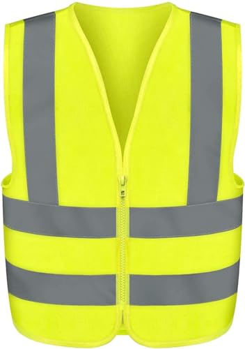 Neiko High Visibility Safety Vest, ANSI Class 2, No Pocket - color: Yellow, size: Medium, style: Vest