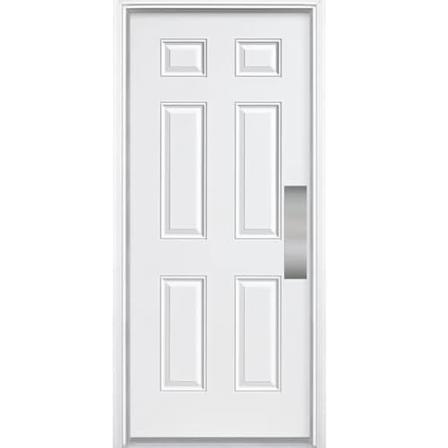 Deck the Door Decor | Door Push Plate - Screw Mount - Multiple Sizes & Finishes (Satin Nickel, 3 x 12) - color: Satin Nickel, size: 3 x 12"