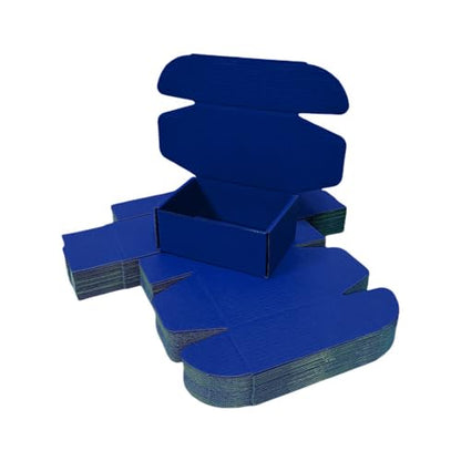 50 Pack 4.3x3.1x2 in Industrial Blue Mini Shipping Boxes - color: Industrial Blue, size: 4.3x3.1x2 in