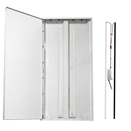 4FT LED Magnetic Retrofit Kit, 36W, 5000K Daylight White, 5400LM, 0-10V Dimmable, T8 T10 T12 Fluorescent Replacement - color: 36wtube-1