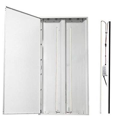 4FT LED Magnetic Retrofit Kit, 36W, 5000K Daylight White, 5400LM, 0-10V Dimmable, T8 T10 T12 Fluorescent Replacement - color: 36wtube-1