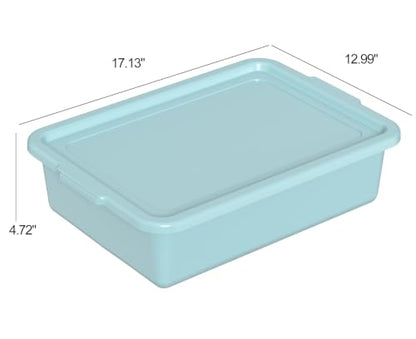 13 L Commercial Bus Tubs with Lid, Stackable Bus Tub Boxes, 3 Pack