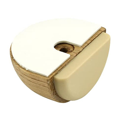 WORKPRO W133318 Wooden Adhesive or Screw Mounted Soft Bumper Dome Door Stopper, Oak Finish (2 Pack)