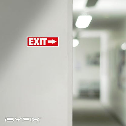 iSYFIX Exit Signs, 2 Pack, 12x4 Inch, Directional Arrow Signs - color: Plastic Right, size: 2 Pk 12x4