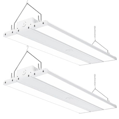 Sunco 2 Pack LED 2 Foot Linear High Bay Warehouse Lights, 110W, Dimmable