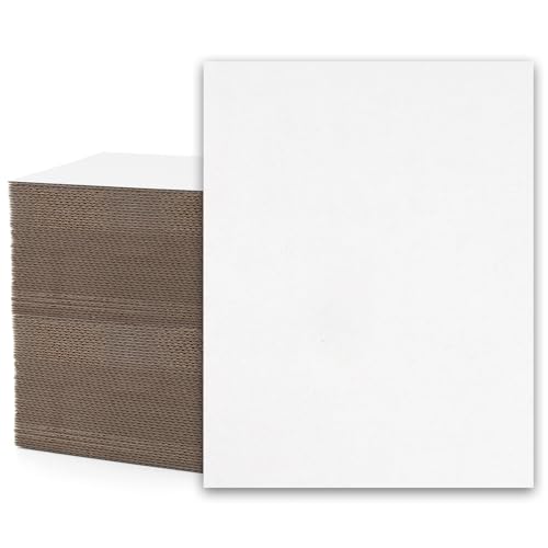Mat Board Center, 100 Pack 8.5x11 Inch Corrugated Cardboard Sheets - color: 100 Pack, size: 8.5x11