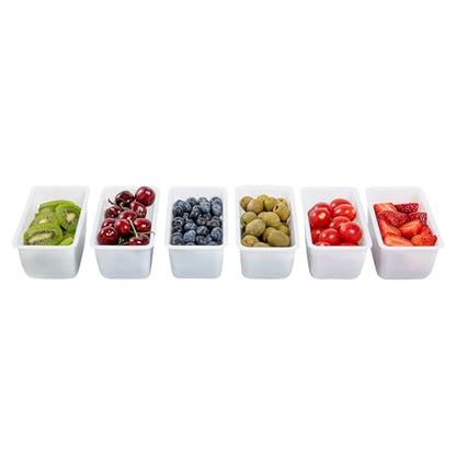 Restaurantware White Plastic Pint Insert, 5.5 x 2.9 x 2.8 In - size: 1 Pint