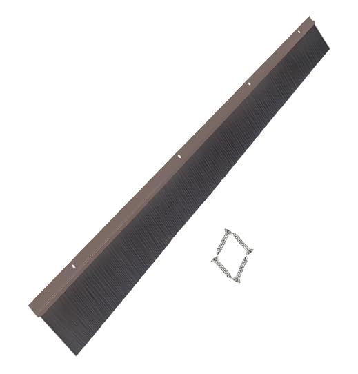 8 Sets Garage Door Brush Seal, 3" W x 39.37" L, Brown