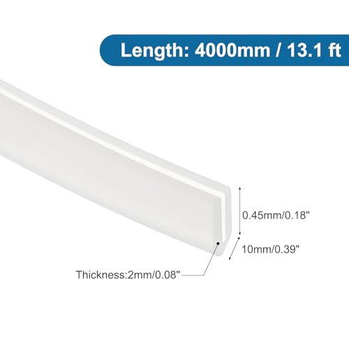 PATIKIL 13Ft U Channel Edging Trim 1/64" Slot Fits 1/256"-1/16" Edge - size: 13Ft Long,1/64" Slot,25/64"Wx5/64"Tx11/64"H