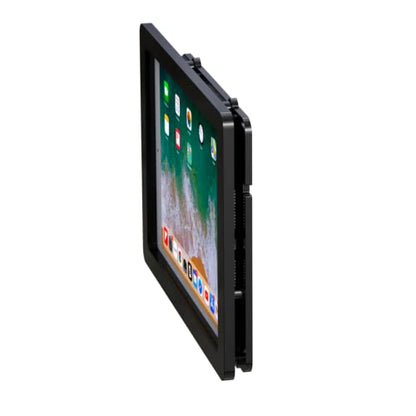 Anti-Theft Acrylic VESA Enclosure for Apple iPad 7/8/9 10.2" with Free Wall Mount Kit & 90-Degree Angle Charge Cable (iPad 7/8/9 10.2", Black) - color: Black, size: iPad 7/8/9 10.2"