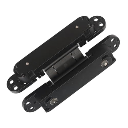 4-Pack 6 inch Hidden Door Hinges Heavy Duty Black Zinc Alloy - color: Black, size: 6 Inch