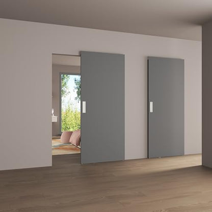 JUBEST 30"x84" Flush Concealed Barn Door with Soft Close Hardware Kit - size: 30"x84"
