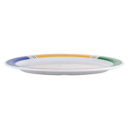 G.E.T. OP-120-AV Melamine Oval Serving Platter / Dinner Plate, 12" x 9", Diamond Barcelona (Set of 12) - color: Diamond Barcelona, size: 12" x 9"