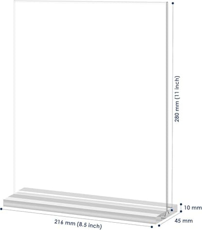 newnewshow 8.5x11 Clear Acrylic Sign Holder, Display Stand, Plastic Card Holder for Business, Office, Retail (2 Pack 8.5x11) - size: 2 Pack