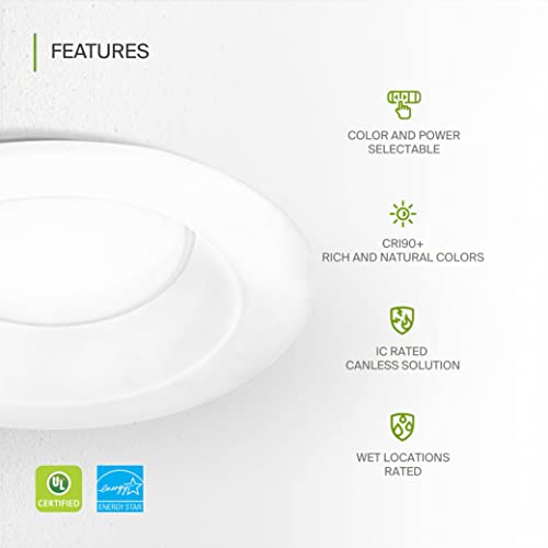 ASD 8 Inch Commercial Canless LED Downlight - color: White Round, size: 8 Inch