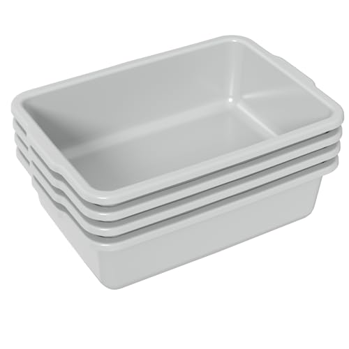 35 L Large Bus Tubs, Plastic Commercial Bus Bin, 4 Packs - size: 35 L without Lid