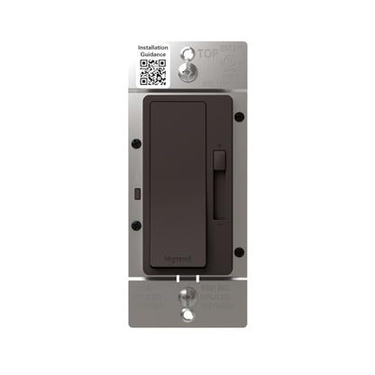 Legrand Radiant 150W LED Dimmer Light Switch 3-Way Rocker Dark Bronze 1Pack - color: Dark Bronze