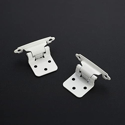 Ravinte White Cabinet Hinges, 1/2 Inch Overlay, 20 Pack (10 Pairs) - color: White