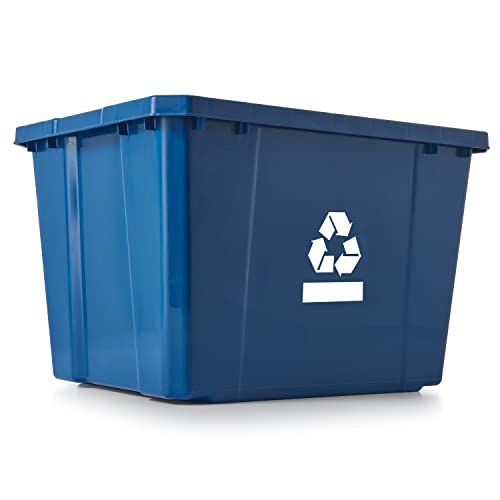 Gracious Living 17 Gallon/64 Litre Curbside Blue Box Recycling Bin, 6 Pack - size: 6 Pack