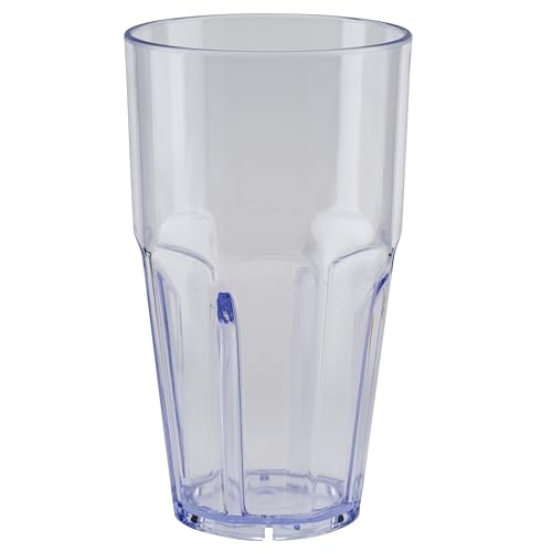 G.E.T. 9932-1-CL Heavy-Duty Shatterproof Faceted Plastic Tumbler, 32 Ounce, Clear (Set of 12)