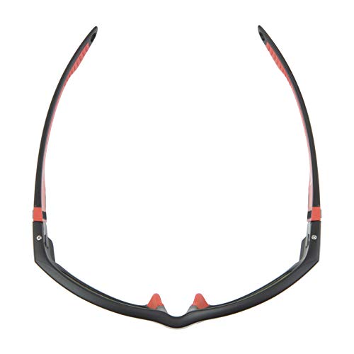X Power ANSI Z87+ Safety Sunglasses Impact Resistant Polycarbonate Lens & Double Injection Frame - color: 003 Black & Red Frame / Dark Grey Lens
