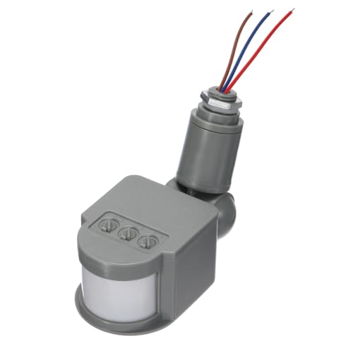 Outdoor Motion Sensor, Infrared PIR Motion Detector - Grey - color: Grey, size: 0.6" Hole
