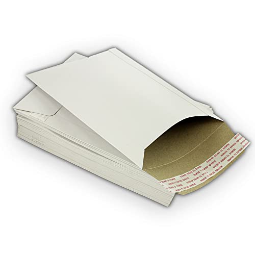 10 EcoSwift 12.75 x 15 Rigid Photo Mailers Keep Flats White Cardboard Self Seal Envelopes 12.75x15 - size: One Size
