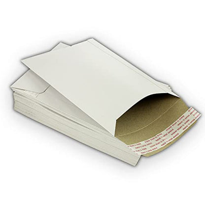 10 EcoSwift 12.75 x 15 Rigid Photo Mailers Keep Flats White Cardboard Self Seal Envelopes 12.75x15 (Pack of 2) - size: One Size (Pack of 2)