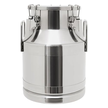 0.03 inchThickened Stainless Steel Milk Can Large Liquid Container Storage,Stainless Steel Milk Bucket With Sealing Lid and Carry Handle,for Wine, Oil Storage Transport (10L/ 2.6 Gal) - size: 10L/ 2.6 Gal