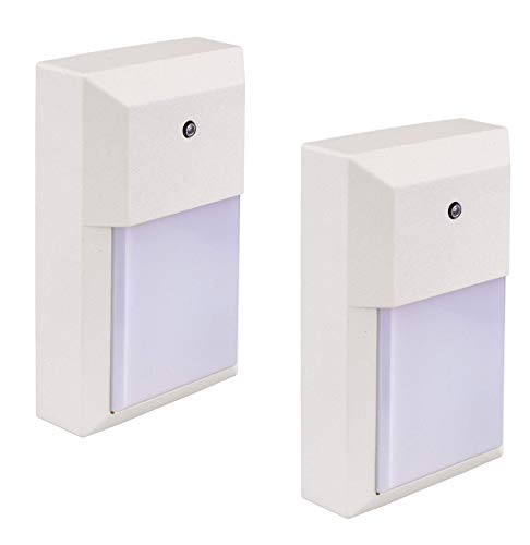 LIT-PaTH Outdoor Wall Light Fixture, Aluminum, LED 5000K, White, 2 Pack - color: 5000K White, size: 2-pk d2d