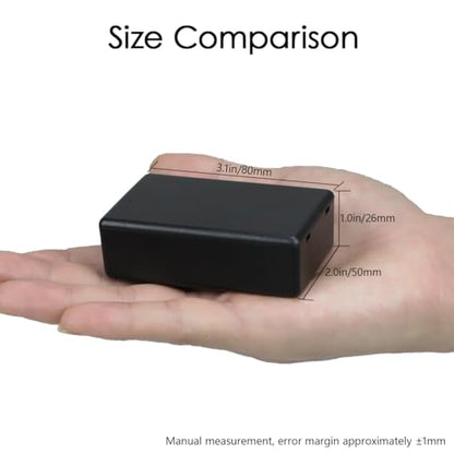 LeMotech 5 Pieces Plastic Project Boxes Junction Case for Electronic Project, Black 3.1 x 2.0 x 1.0 inch (80 x 50x 26 mm) - size: 3.1" x 2.0" x 1.0"(5pc)