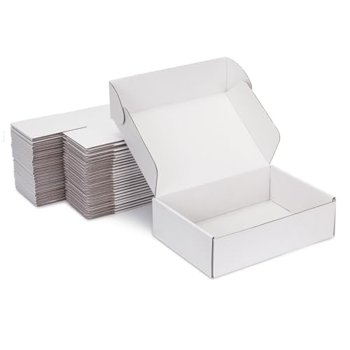 8x5x2 inch White Shipping Boxes for Small Business- Set of 25 - color: White, size: 8x5x2 Inch