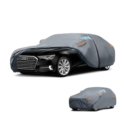 Waterproof A5(2004-2026) Car Cover with Breathable Vents, [2026 Upgrade] Premium Covers with Cotton Liner and Zipper Door,Sun Rain Snow Dust Uv Protection.(Gift with Towel Storage Bag) - size: Custom Fit Audi A5
