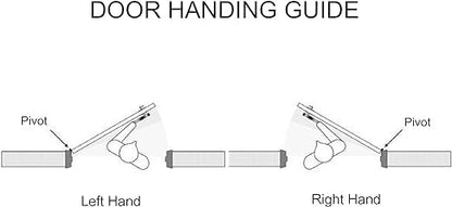 Pittco Style Storefront Door Pivot Hinge Set, Left Hand, Bronze - size: Left Hand, style: Duronotic Bronze