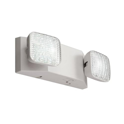 GZRUIYANG Emergency Lights with Battery Backup, LED Commercial Emergency Lighting Fixtures Two Head Adjustable, UL 924 Certified, Hardwired Emergency Exit Light for Business - 1 Pack(White) - color: White, size: 1 Pack