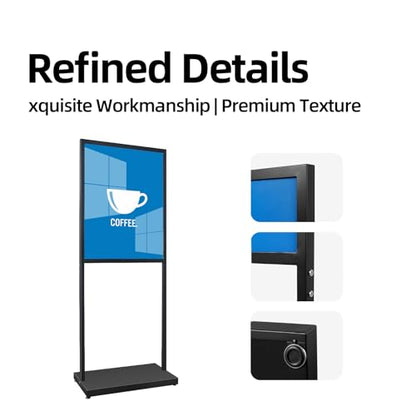 22x28 Inch Floor Stand Sign Holder, Heavy Duty Pedestal Poster Stand Double Sided Display for Business, Retail & Real Estate