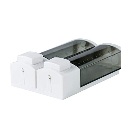 Double Soap Dispensers 250ml ABS Plastic Drill Free with Adhesive - size: 2-Chamber