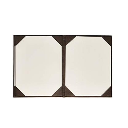 Menu Covers Made of Premium Faux Leather (10-Pack) - 8.5" X 11" - 6 Views - Brown - color: Brown, size: 6 Views